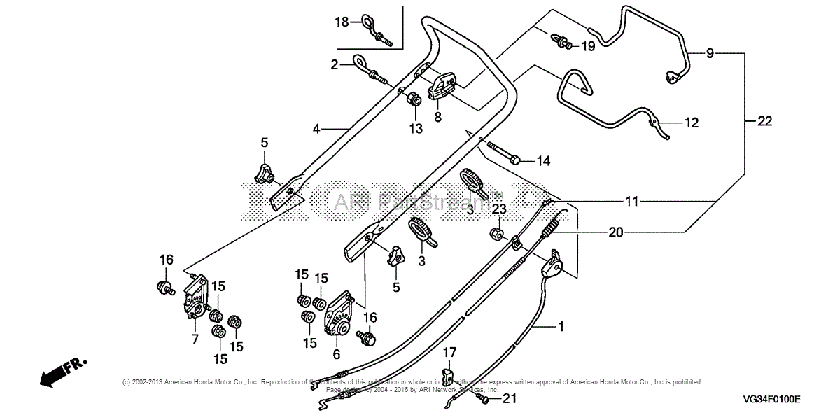 Honda HRS216 PDA LAWN MOWER, USA, VIN# MZBZ-6000001 TO MZBZ-6067704 ...