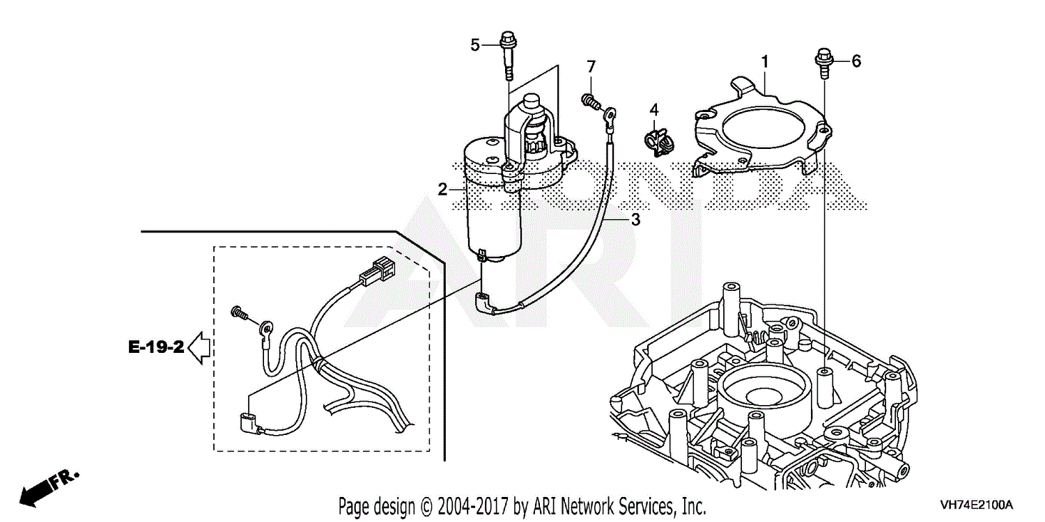 Honda HRX217 HMA LAWN MOWER, USA, VIN# GJAAA-1000001 TO GJAAA-9999999