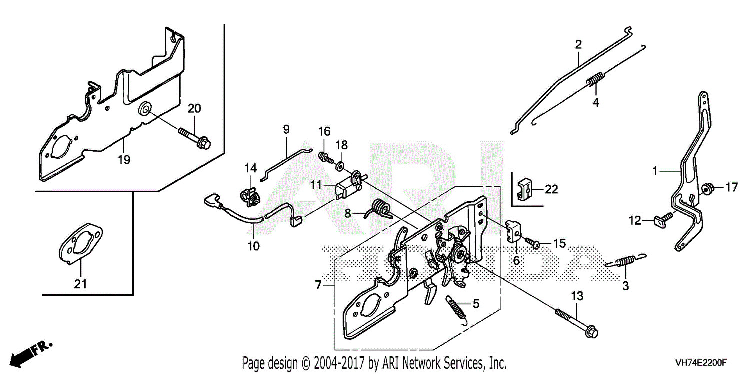 Honda HRX217 HXA LAWN MOWER, USA, VIN# GJAAA-1000001 TO GJAAA-9999999 ...