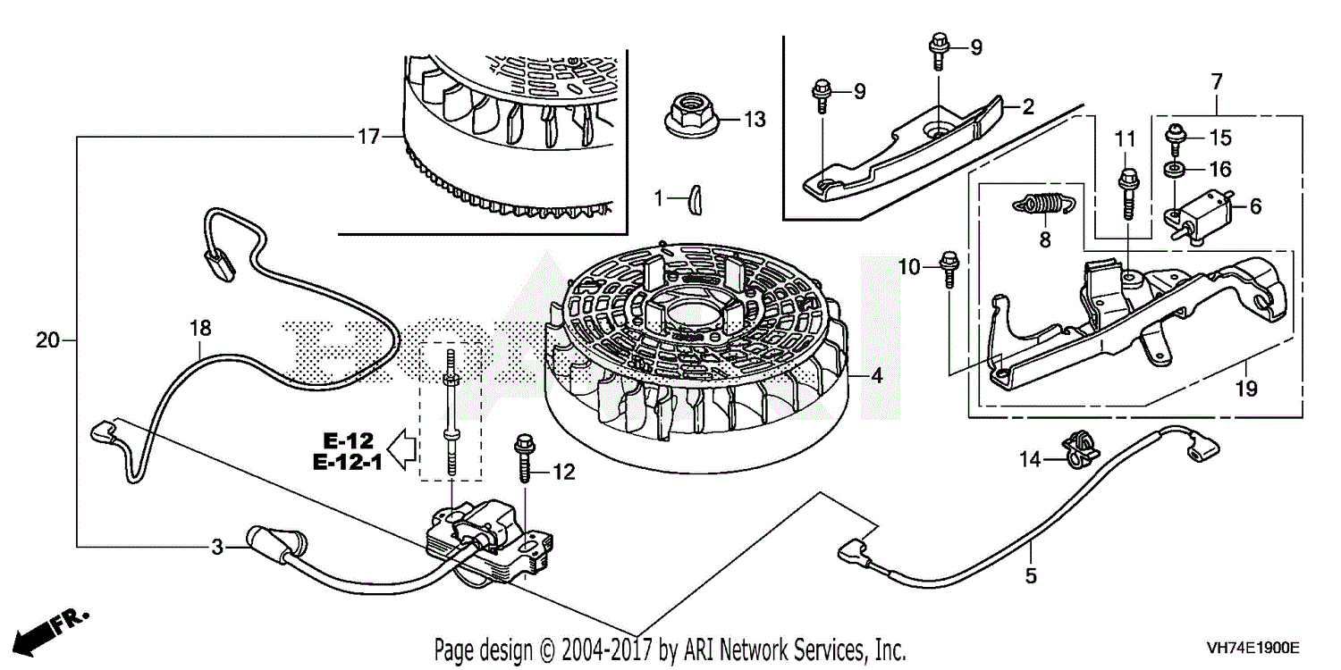 Honda HRX217 HXA LAWN MOWER, USA, VIN# GJAAA-1000001 TO GJAAA-9999999 ...