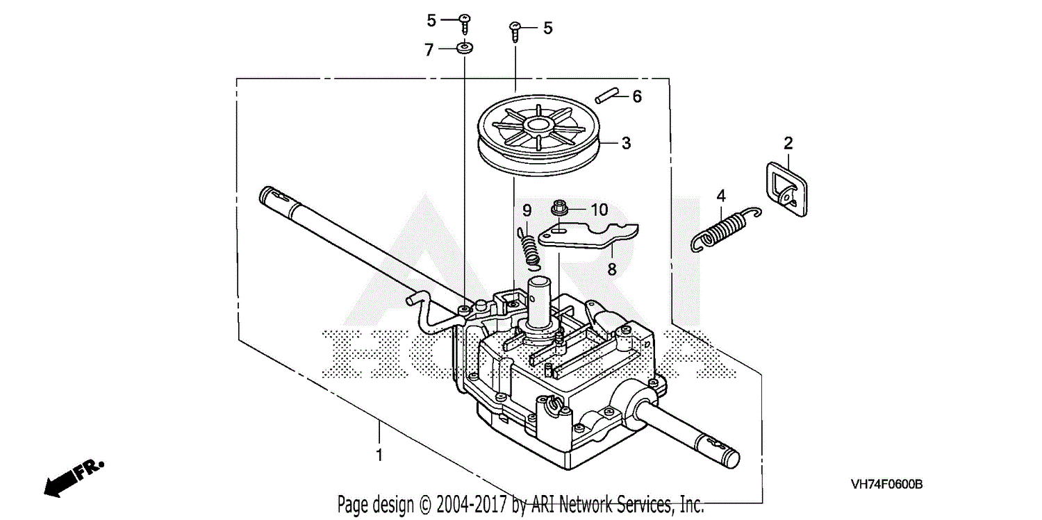 Honda HRX217 TDA LAWN MOWER USA VIN GJAAA 1000001 TO GJAAA 9999999 Parts Diagram for TRANSMISSION 1