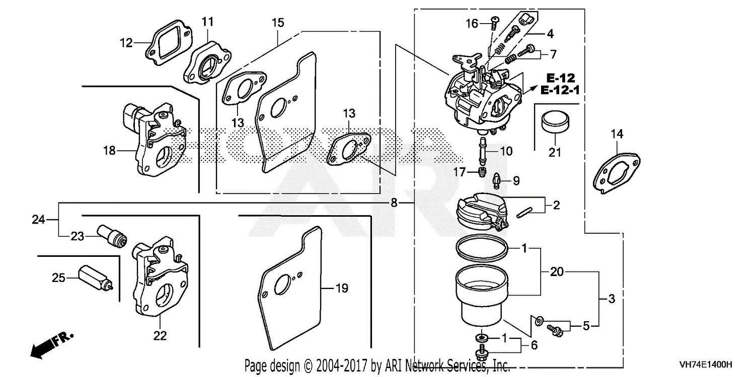 Honda HRX217K1 HMA LAWN MOWER, USA, VIN# GJAAA-1000001 TO GJAAA-9999999 ...