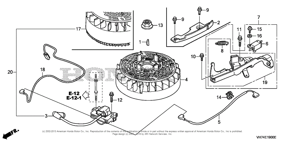 Honda Hrx217k2 Hmaa Lawn Mower Usa Vin Maga 1500001 Parts Diagram For Flywheel Ignition Coil 1