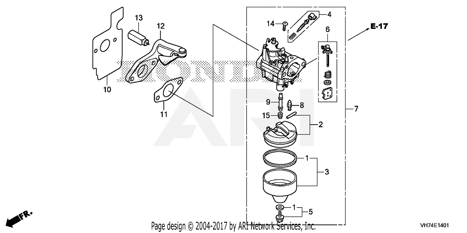 Honda HRX217K6 VKA LAWN MOWER, USA, VIN GJAUK1000001 Parts Diagram