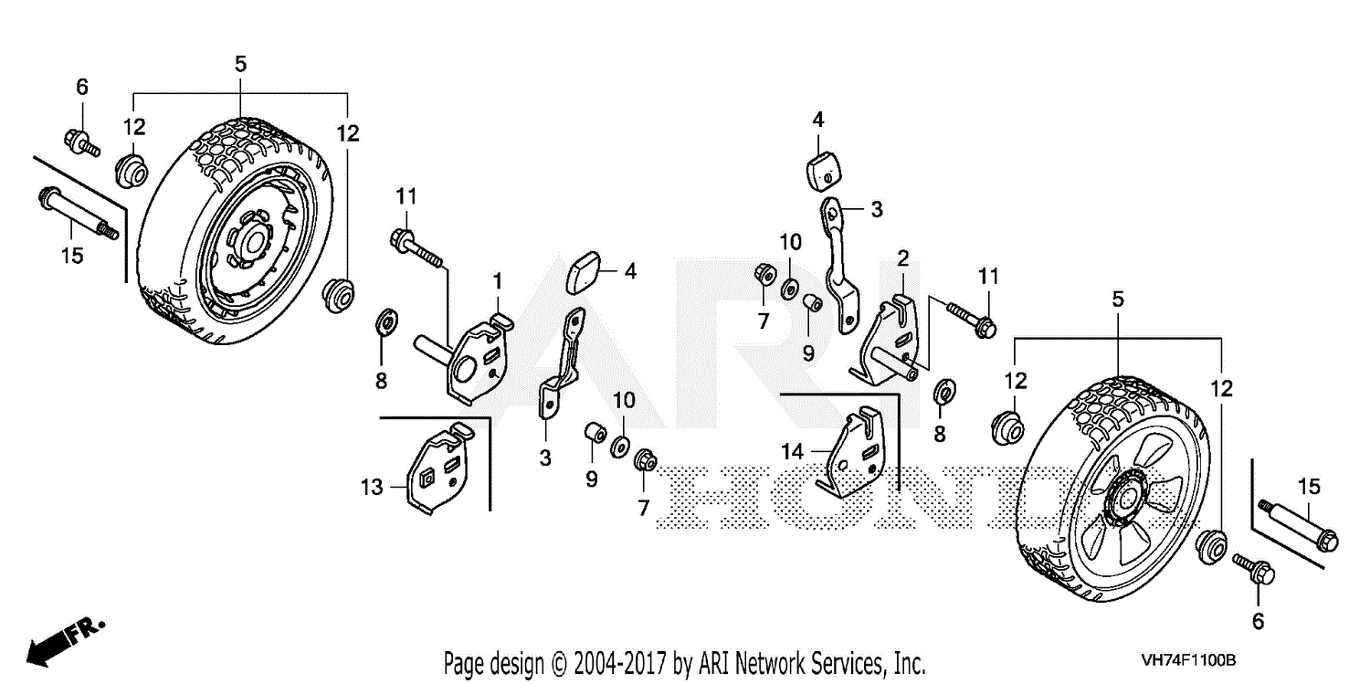 Honda HRX217K6 VKA LAWN MOWER, USA, VIN# GJAUK-1000001 Parts Diagram ...