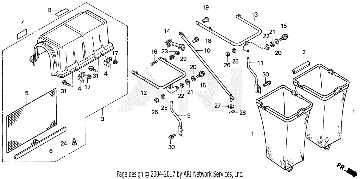 Honda GB4500 BA GRASS CATCHER FOR H4514H AND H4518H (FOR 42