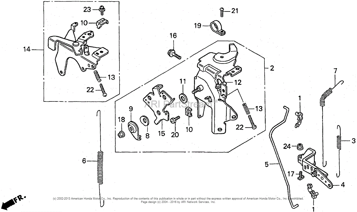 Honda HA4120 H48A LAWN TRACTOR, USA, VIN# MZCJ-6000001 Parts Diagram ...