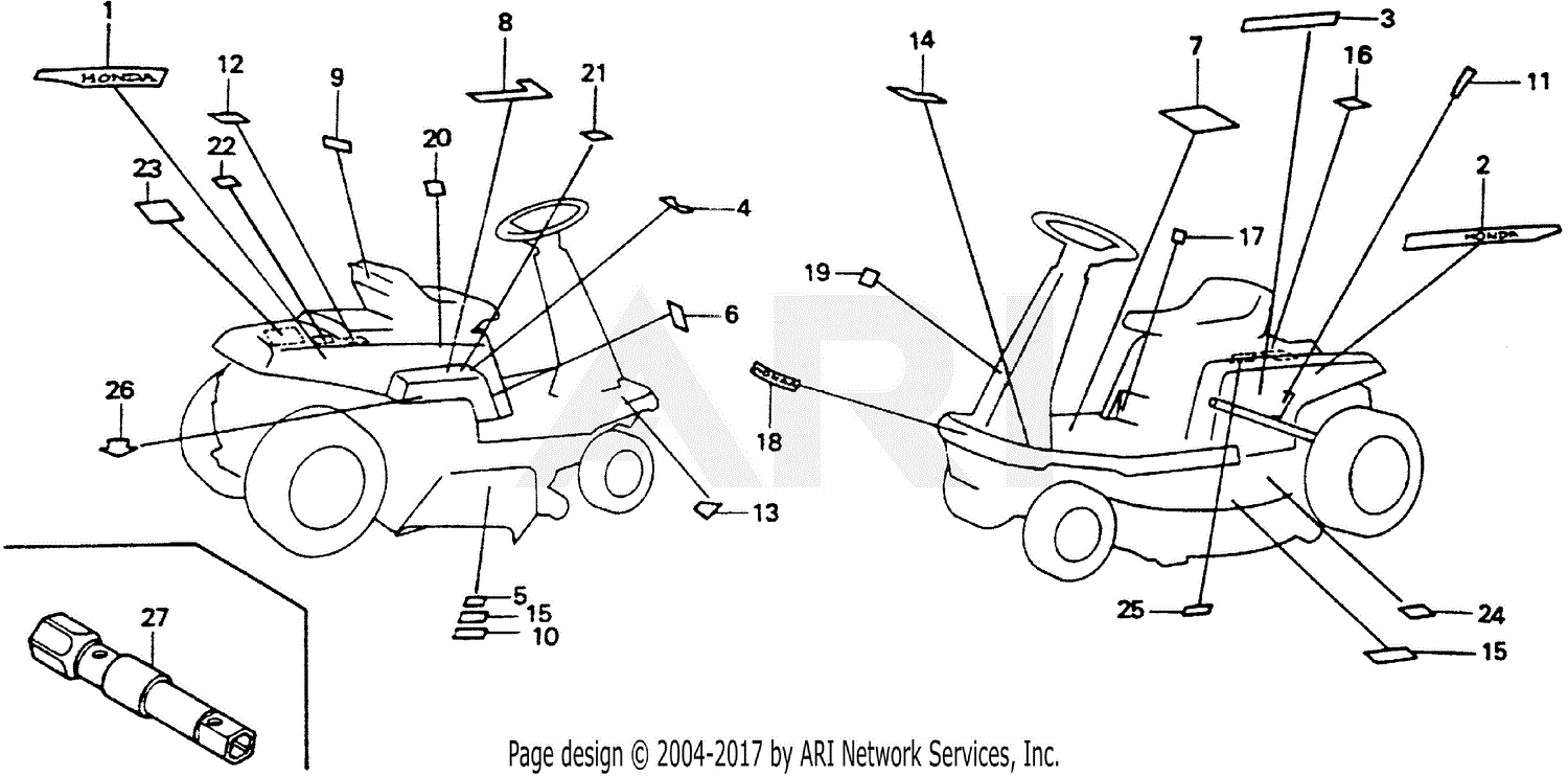 Honda HT-R3009 SA RIDING MOWER