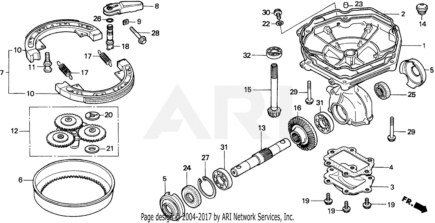 Honda F210K1 A ROTOTILLER, JPN, VIN# GV100-2000001 TO GV100-2720200 ...