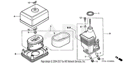 Honda Air Filter for Rototiller FR600 FR750 Gas Engine Element 