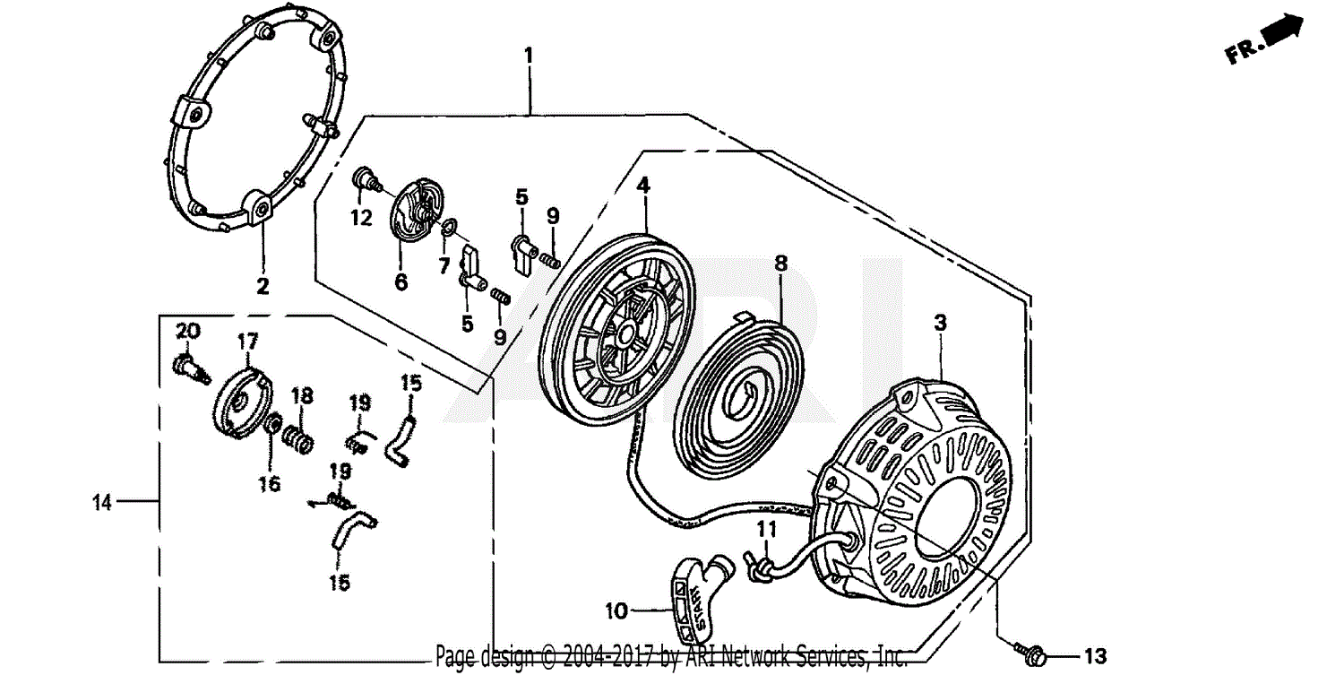 Honda FR650 AC ROTOTILLER, JPN, VIN# FZBV-1000001 Parts Diagram for ...