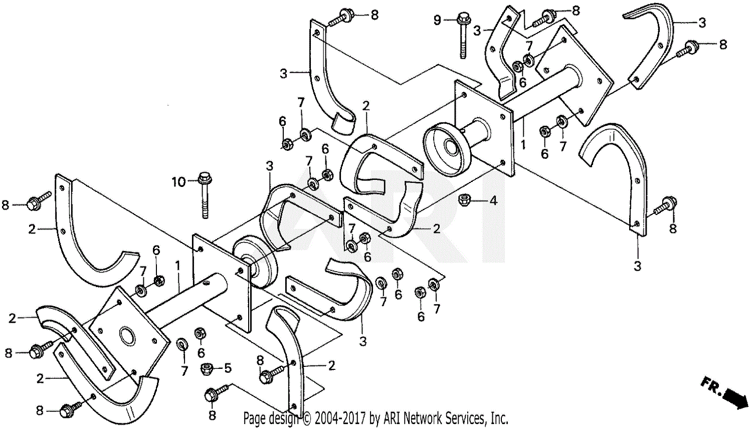 Honda FR700 AS ROTOTILLER, JPN, VIN# FR700-1016293 Parts Diagram for