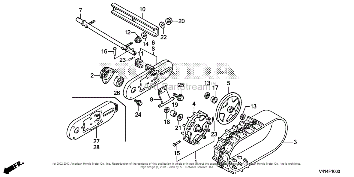 Honda Hs928k1 Tas Snow Blower Jpn Vin Savj Parts Diagram For Crawler 1