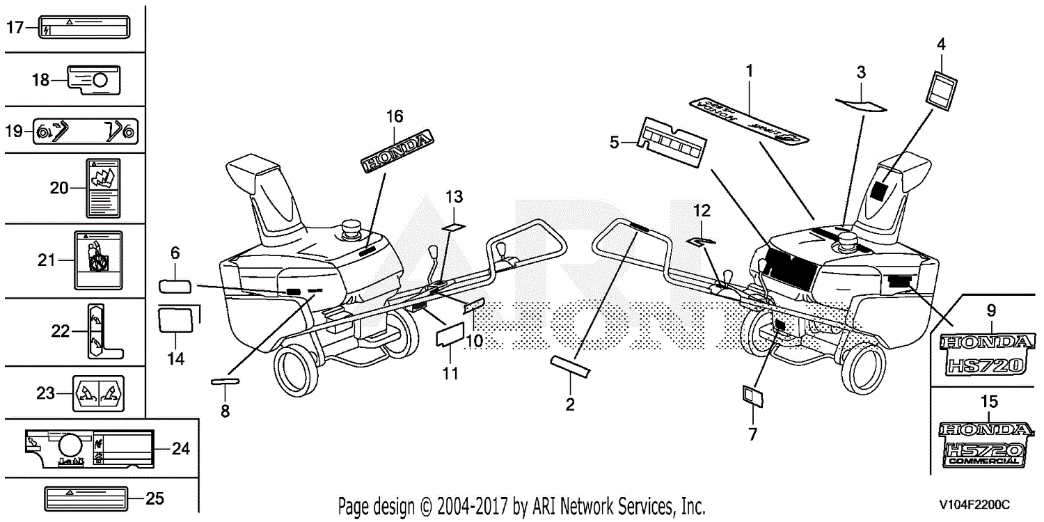 24+ Honda Snowblower Parts Diagram