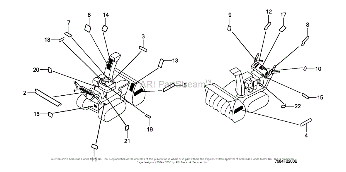 Honda HS928 TA/A SNOW BLOWER, JPN, VIN# SZAS-1130001 Parts Diagram for ...