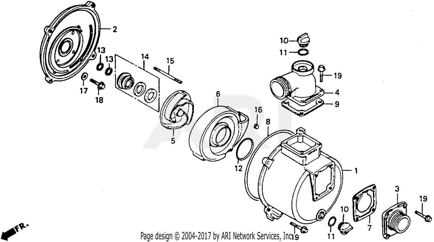 Honda Wb30x Cr Water Pump Jpn Vin Gx140 1000001 Parts Diagram For Wb Wd30xcasing Impeller