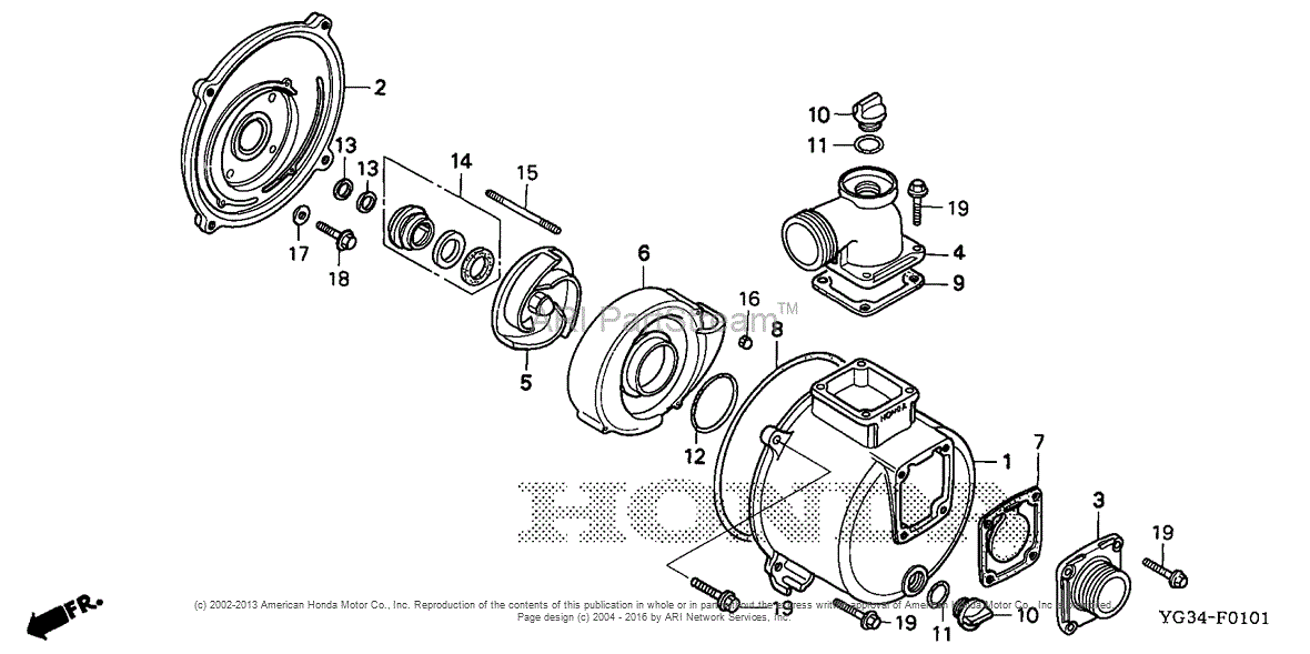 Honda Water Pump Parts Catalog