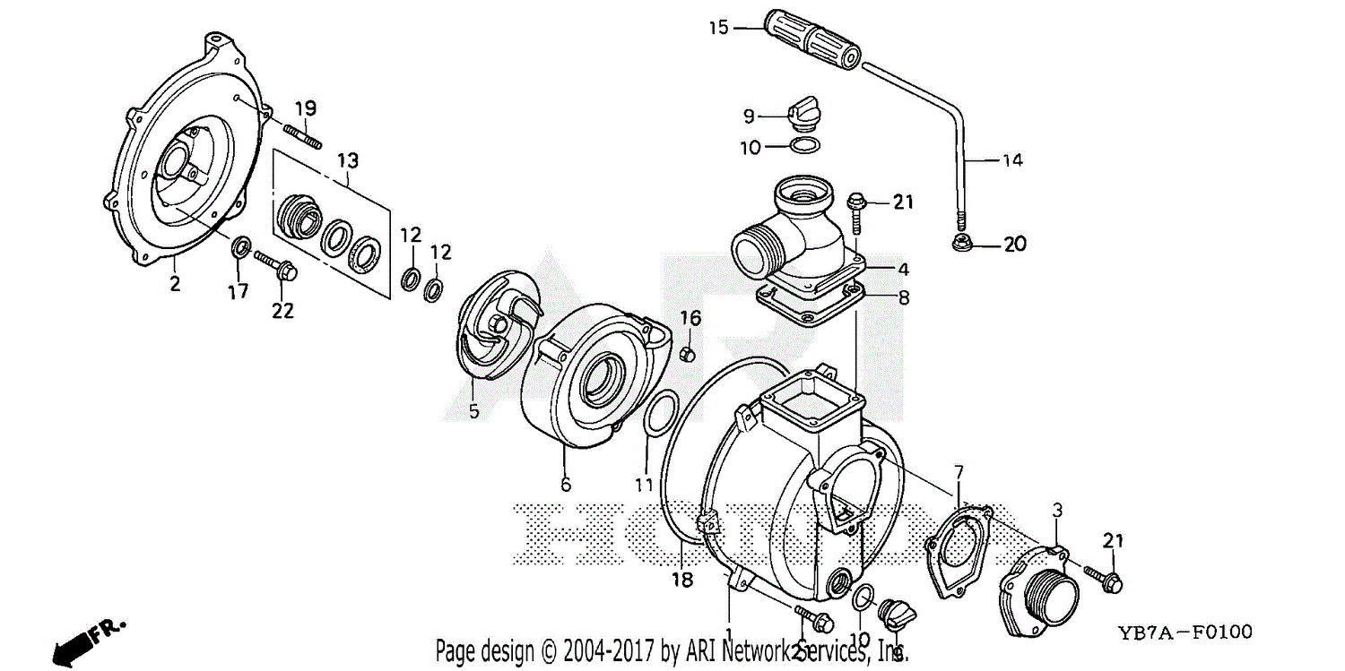 Honda WH20X CR WATER PUMP, JPN, VIN# GX140-1000001 TO ... 4 water well diagrams 