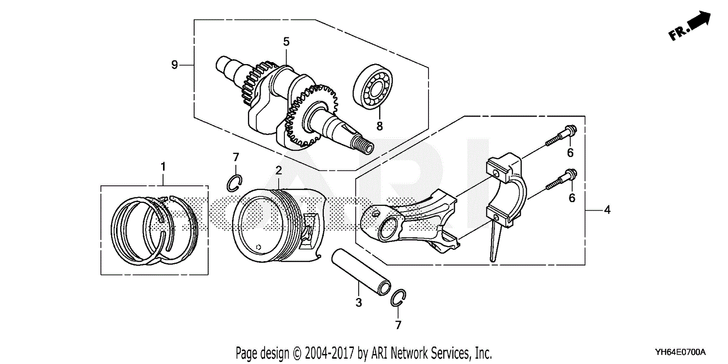 Honda WH20XT AF/A WATER PUMP, THA, VIN# GCBRT-3000001 Parts Diagram for ...