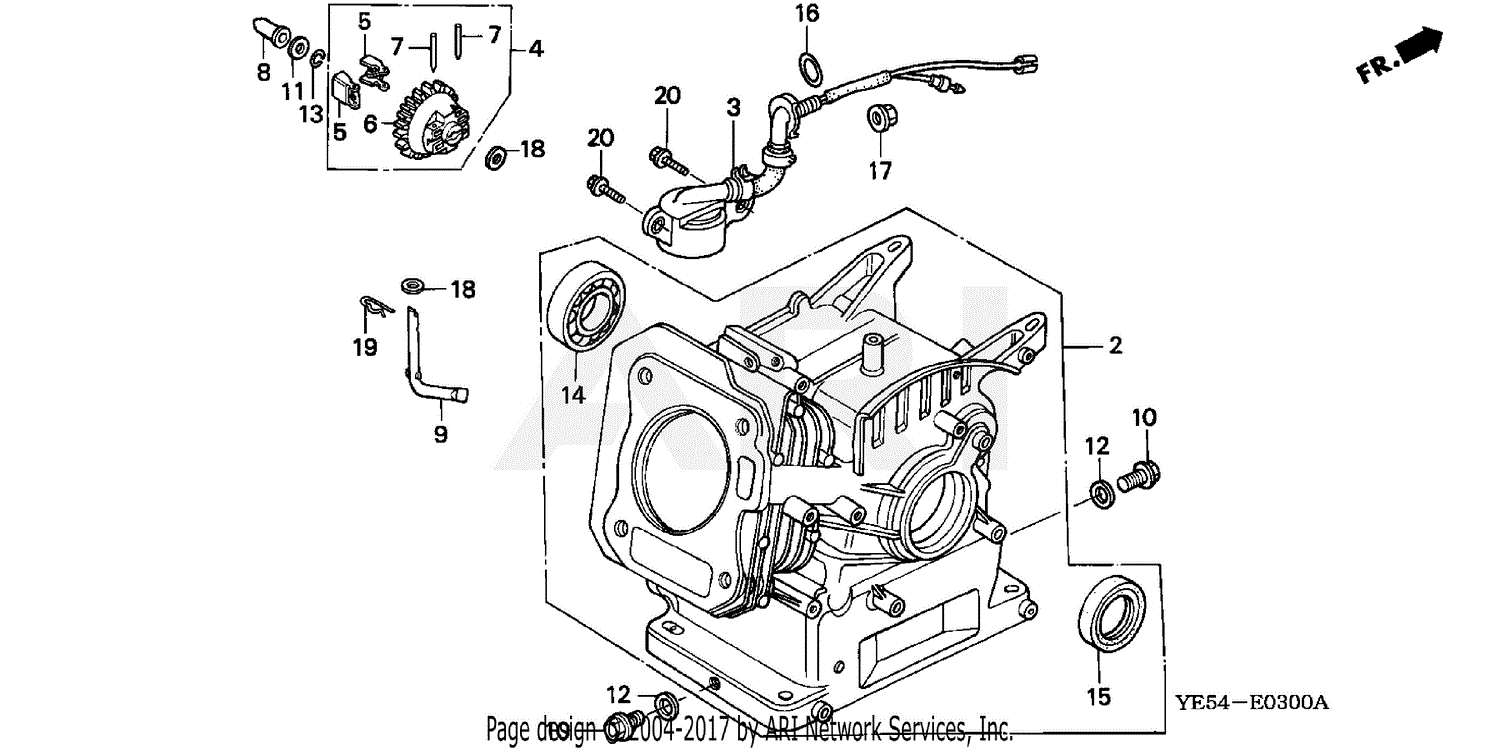 Honda Wp20x Acf6 Water Pump Jpn Vin Wzbe 1000001 To Wzbe 1399999 Parts Diagram For Cylinder