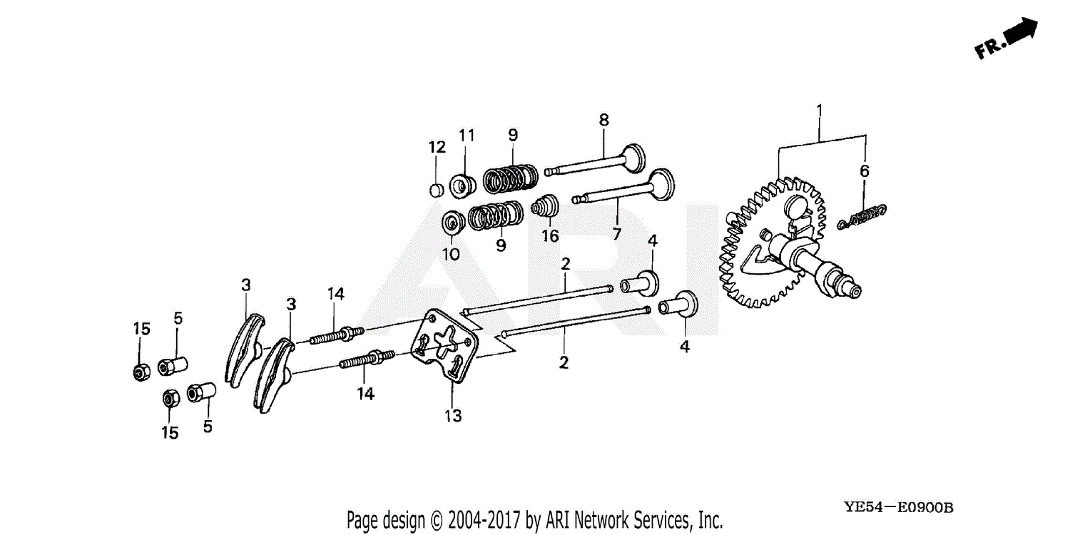 Honda Wp30x Acf6 Water Pump Jpn Vin Wzbf 1000001 To Wzbf 1299999 Parts Diagram For Camshaft