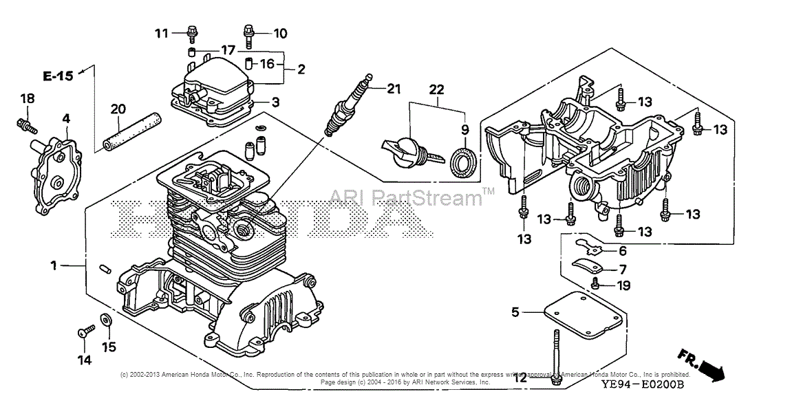 Honda WX10 A4/A WATER PUMP, JPN, VIN# WZBR-1100001 TO WZBR-9999999 ...