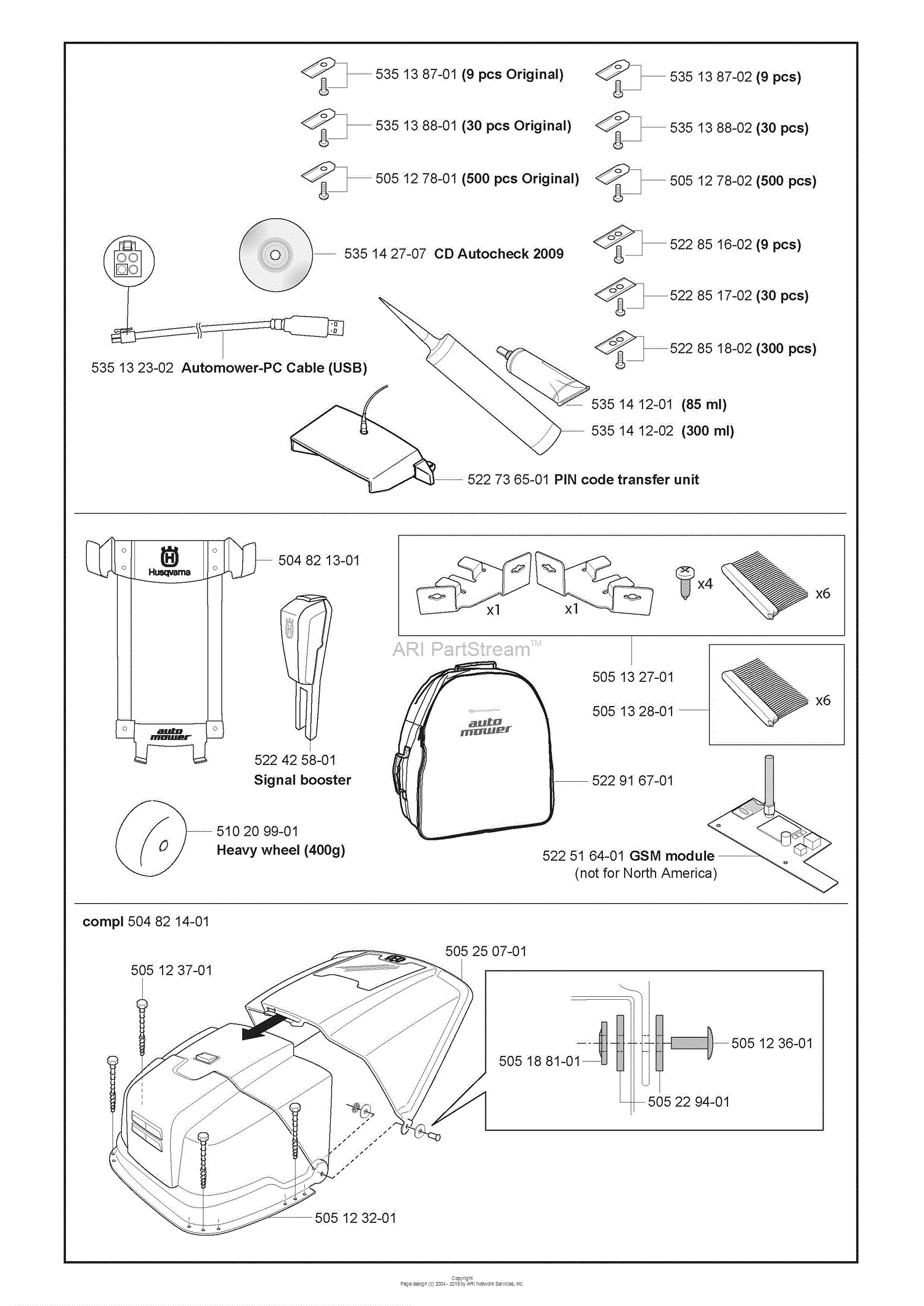 Husqvarna Mower 220 AC (2010-01) Parts Diagram for Accessories
