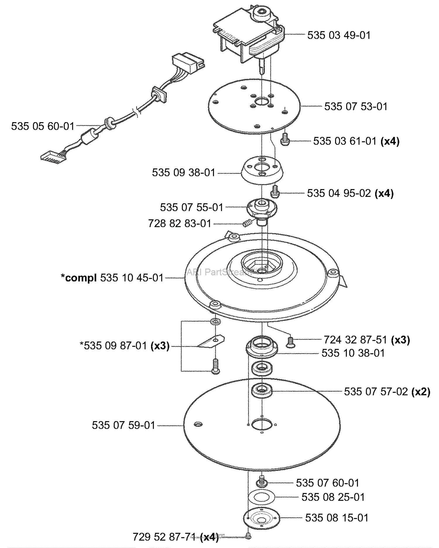 Husqvarna Auto Mower (953528302) (2003-04) Parts Diagram for Cutting Disk