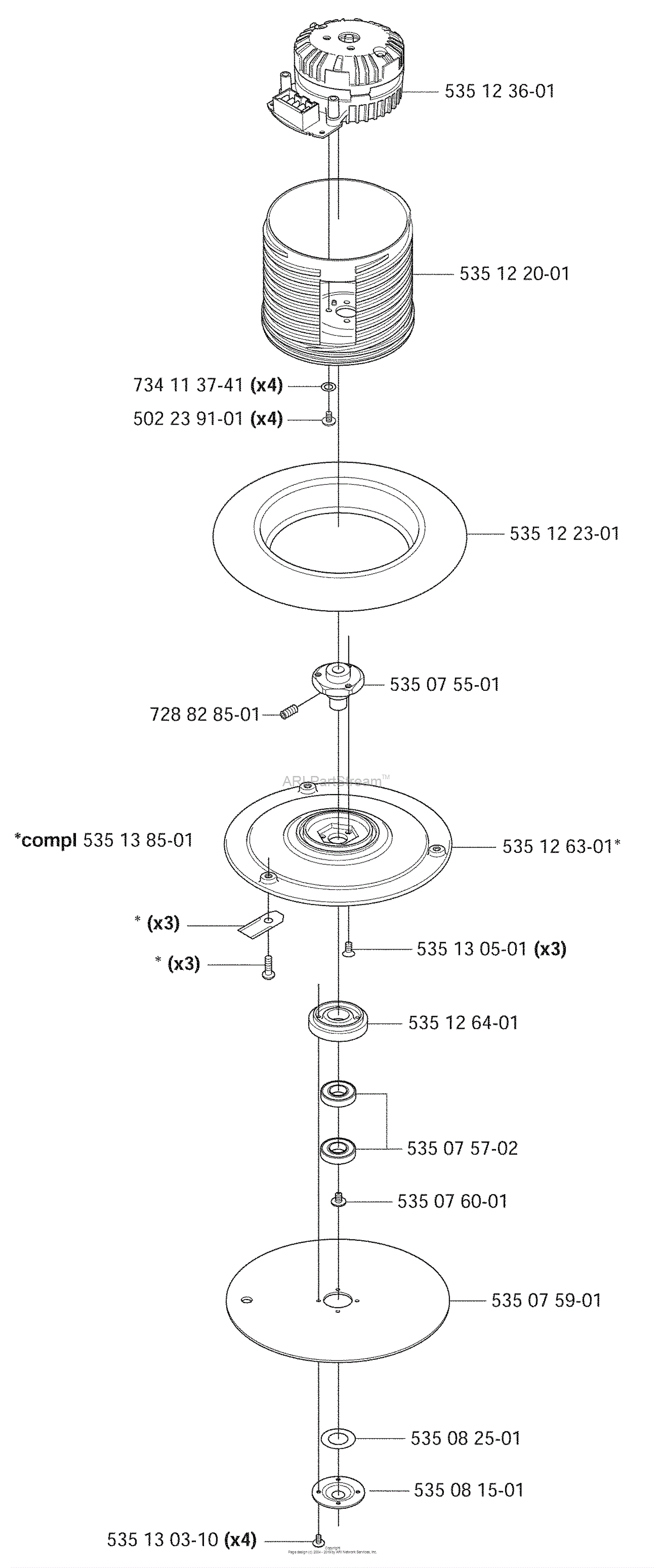 Husqvarna Auto Mower Solar Hybrid (2008-05) Parts Diagram for Electric Motor