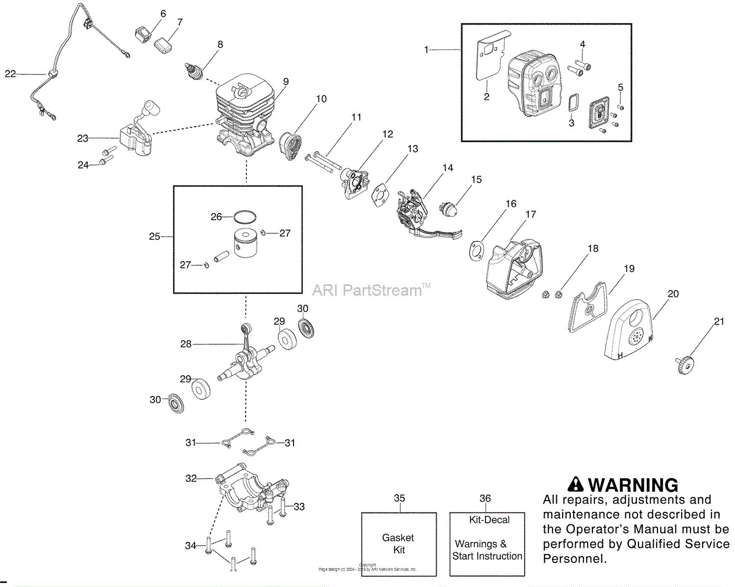 Husqvarna 125 B (2008-10) Parts Diagram For Repair Parts