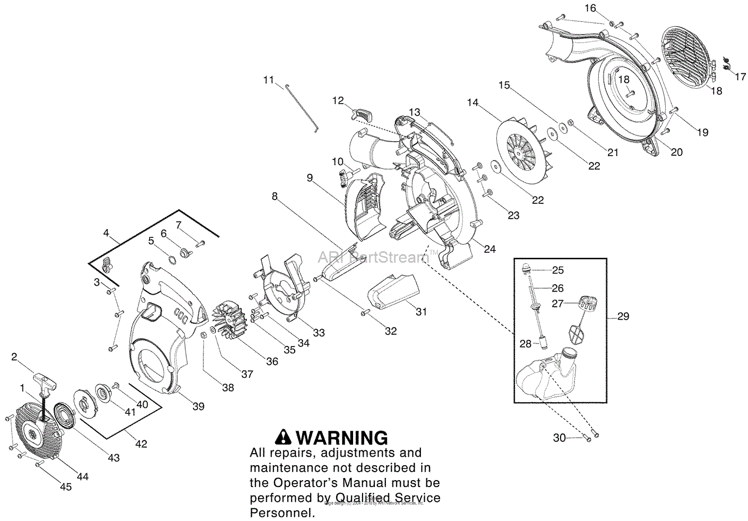 Husqvarna 125 B (2008-10) Parts Diagram For Repair Parts