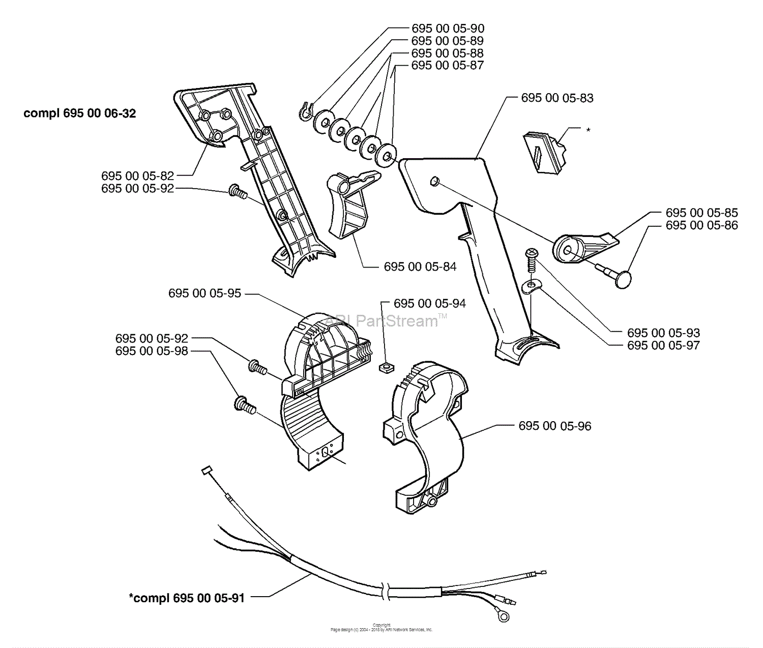 Husqvarna 145 BT (1997-05) Parts Diagram for Throttle Assy. & Primary