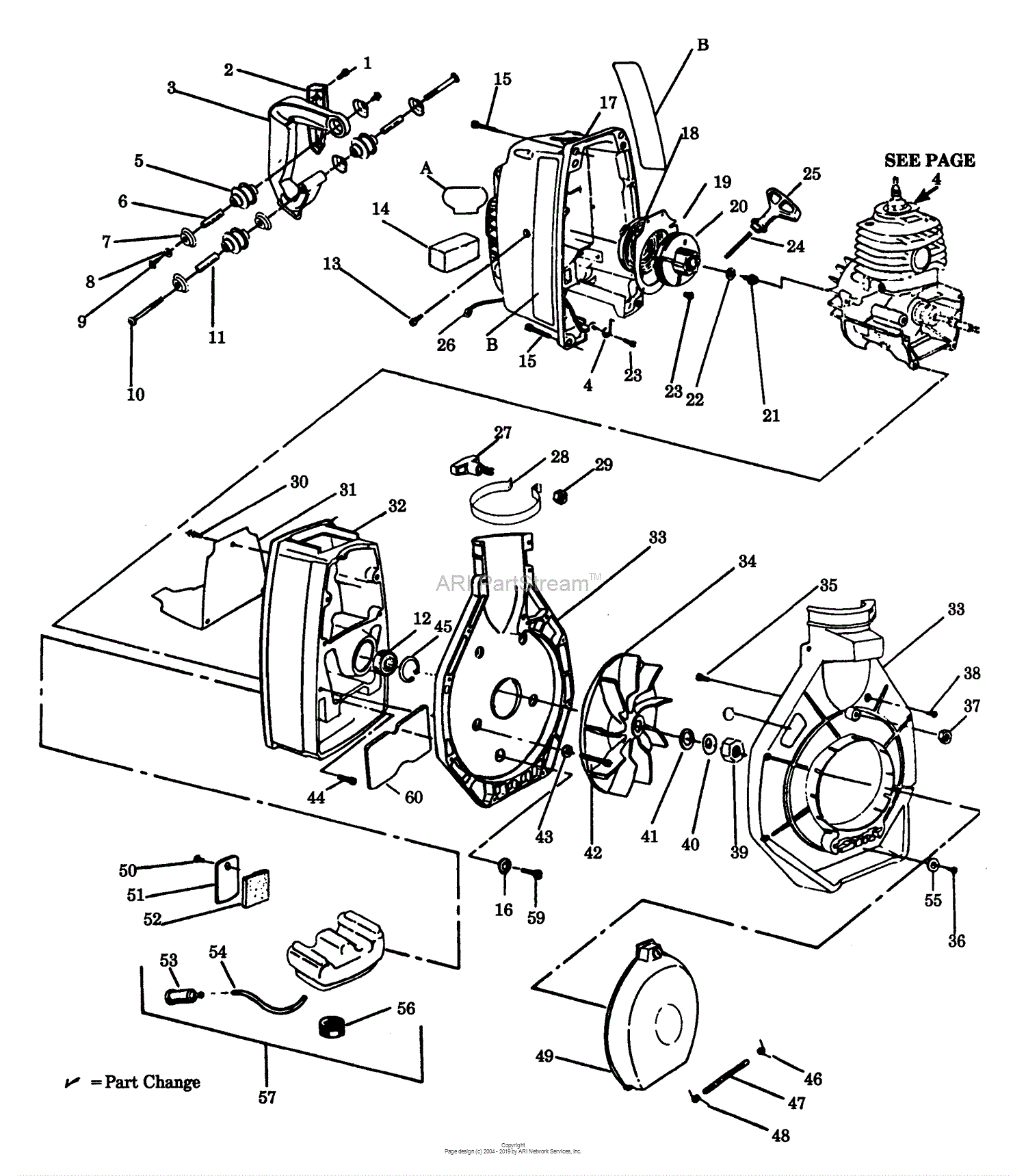 Husqvarna 22 HB (1988-01) Parts Diagram for Housing/Impeller