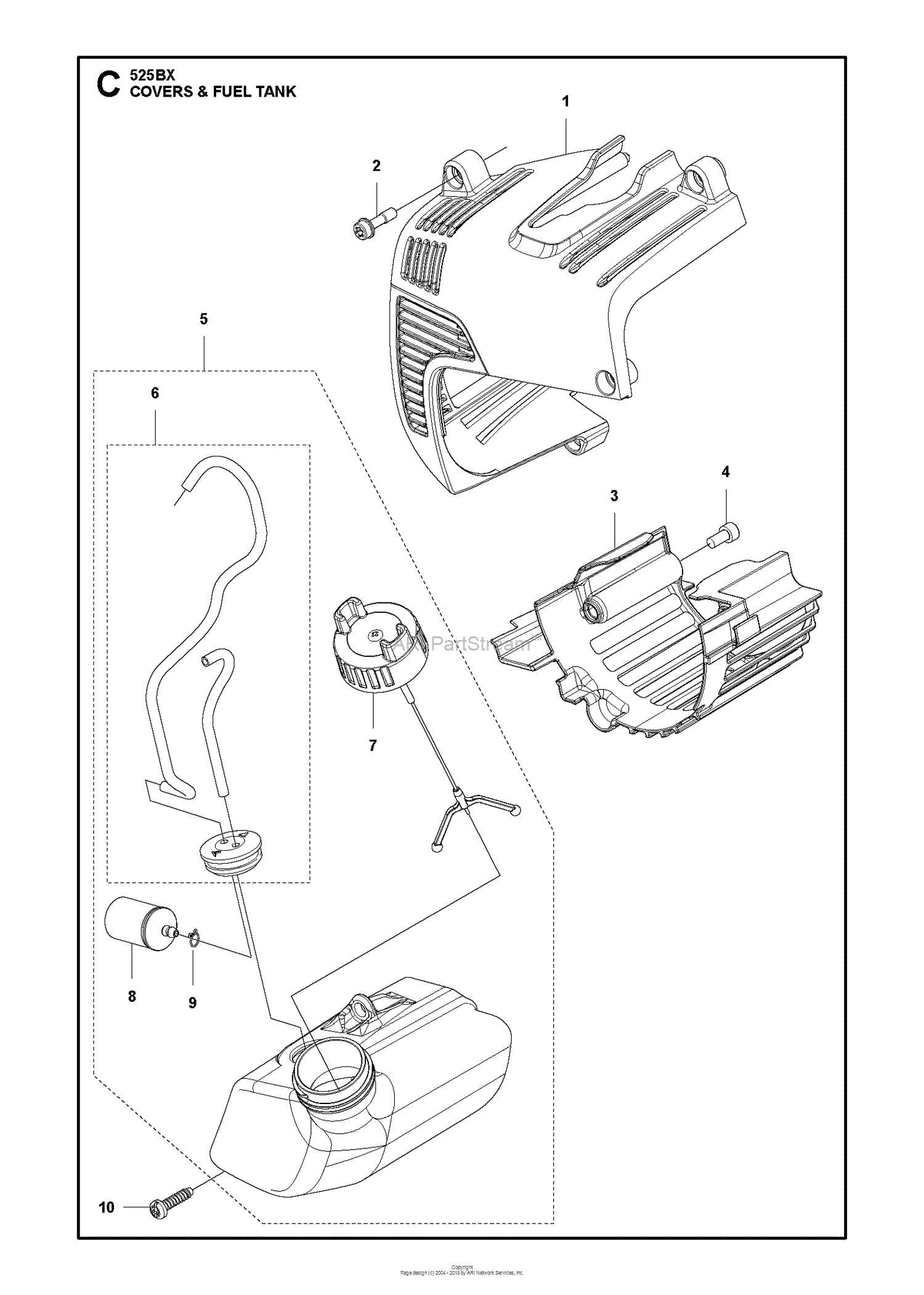 Husqvarna 525 Bx 967284201 2015 01 Parts Diagram For Fuel Tank