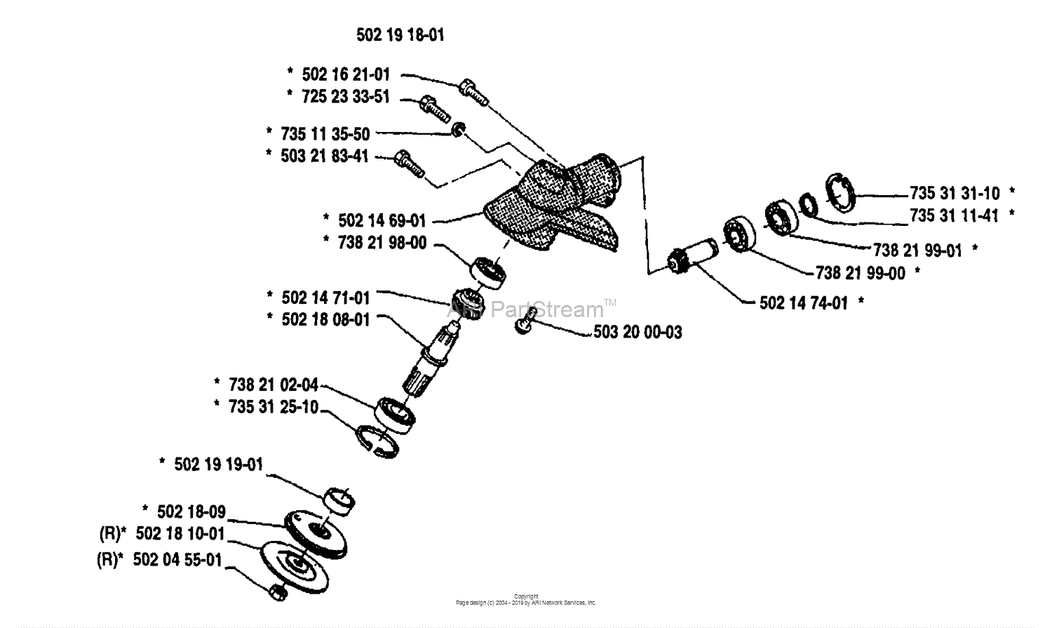 Husqvarna 125 RB (1991-11) Parts Diagram for Gear Assembly