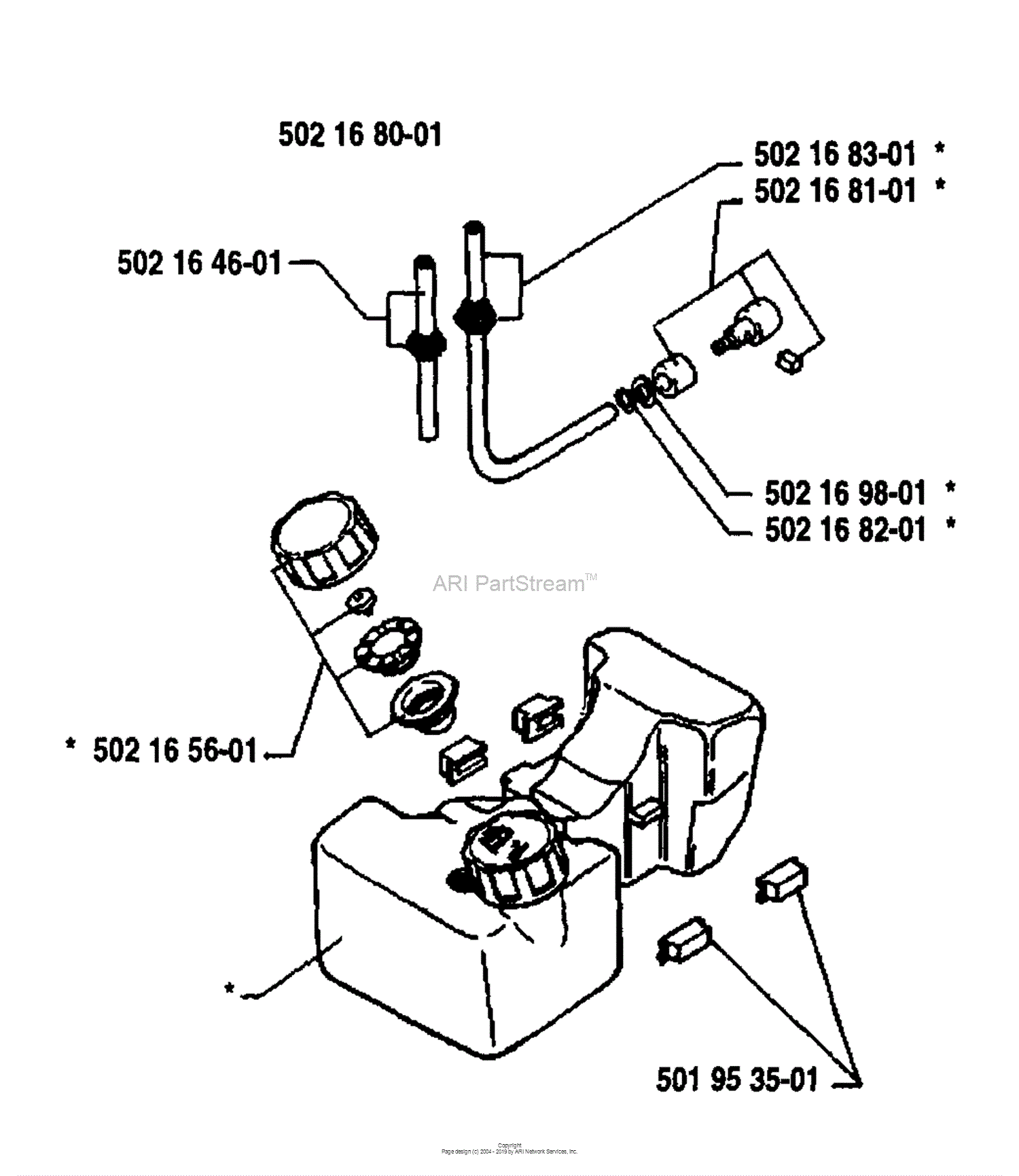 Husqvarna 25 R (1989-10) Parts Diagram for Fuel Tank