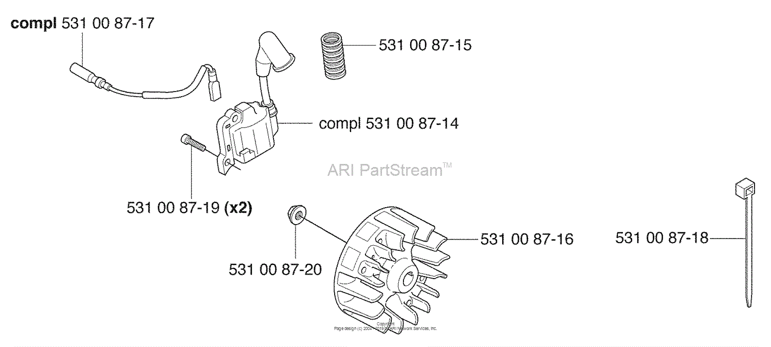 Husqvarna 324 LX (200906) Parts Diagram for Ignition