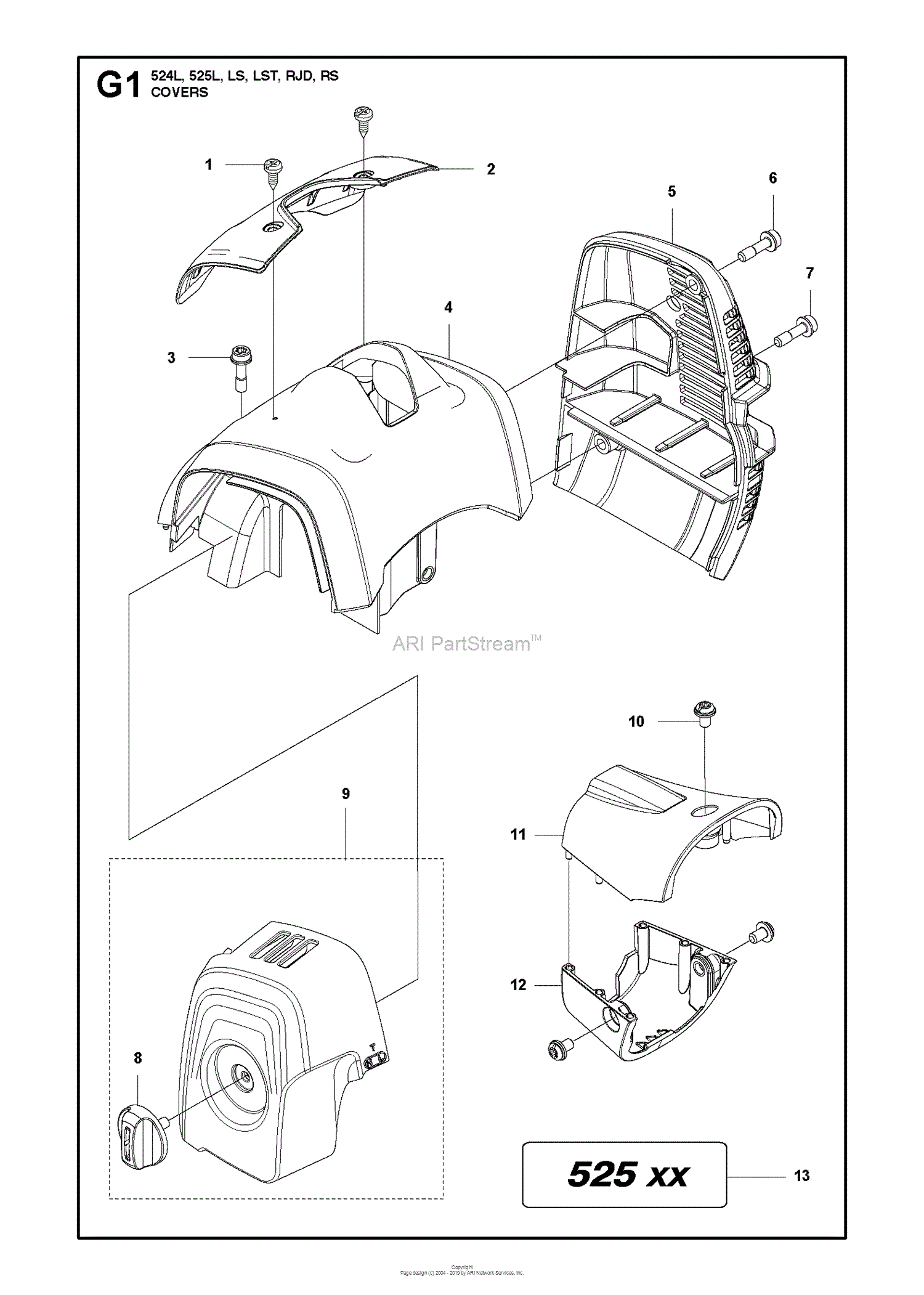 Husqvarna 525 L (2013-03) Parts Diagram for COVER