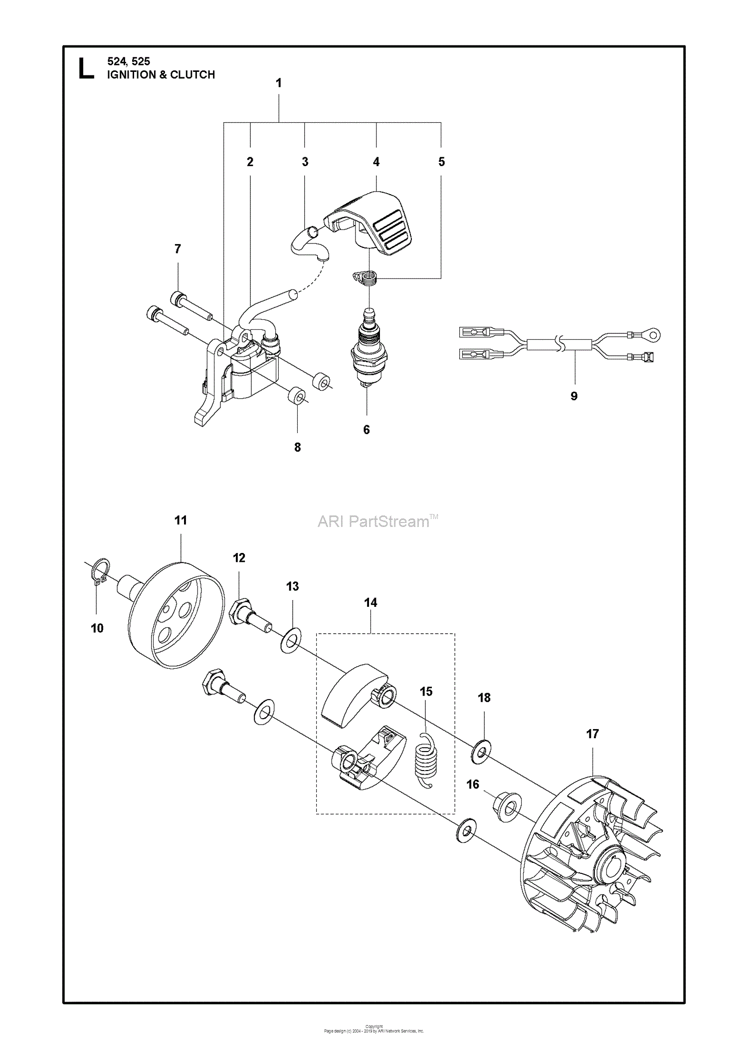 Husqvarna 525 Ls 2013 03 Parts Diagram For Ignition System Clutch 8657