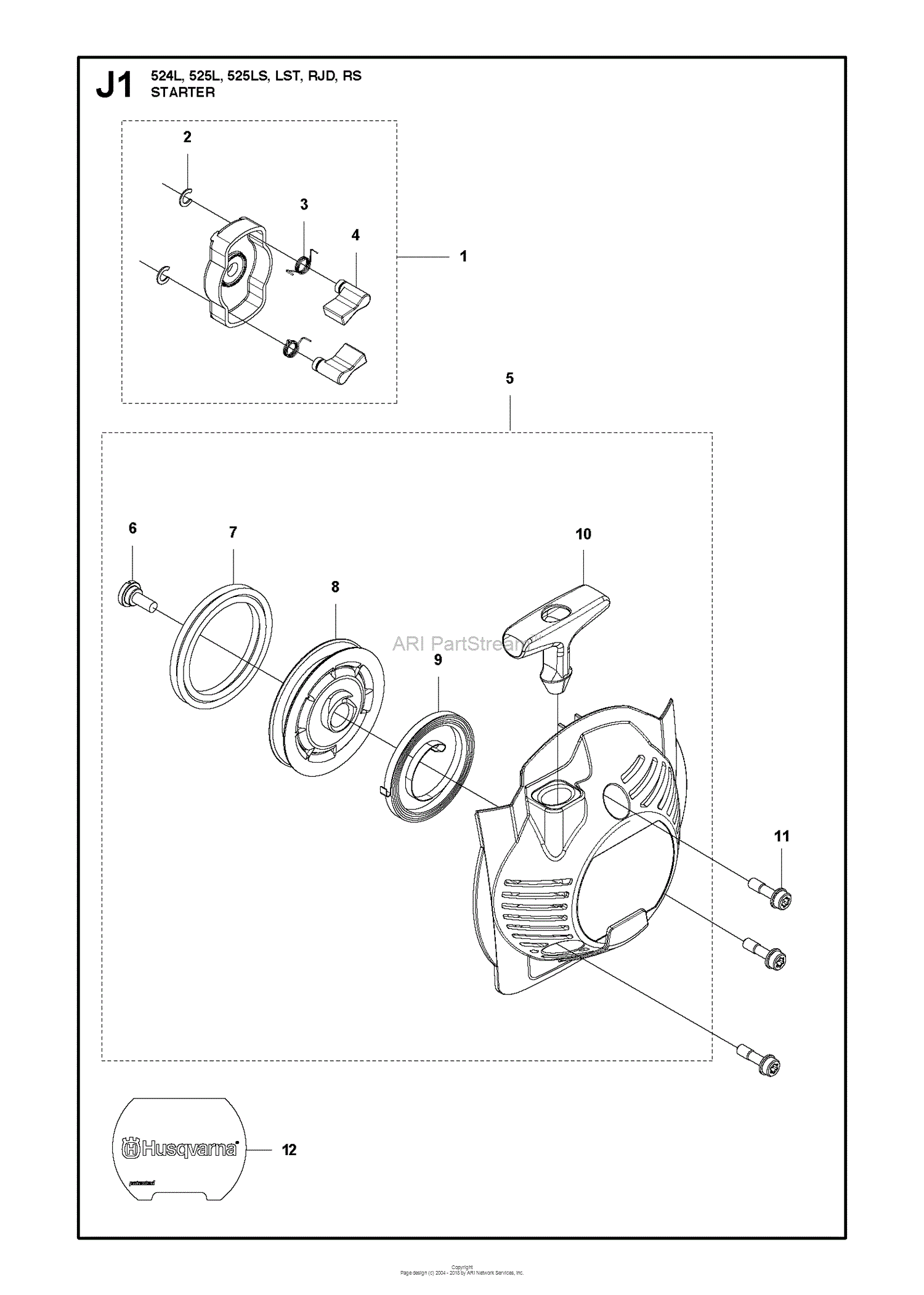 Husqvarna 525 LST (2013-03) Parts Diagram for STARTER