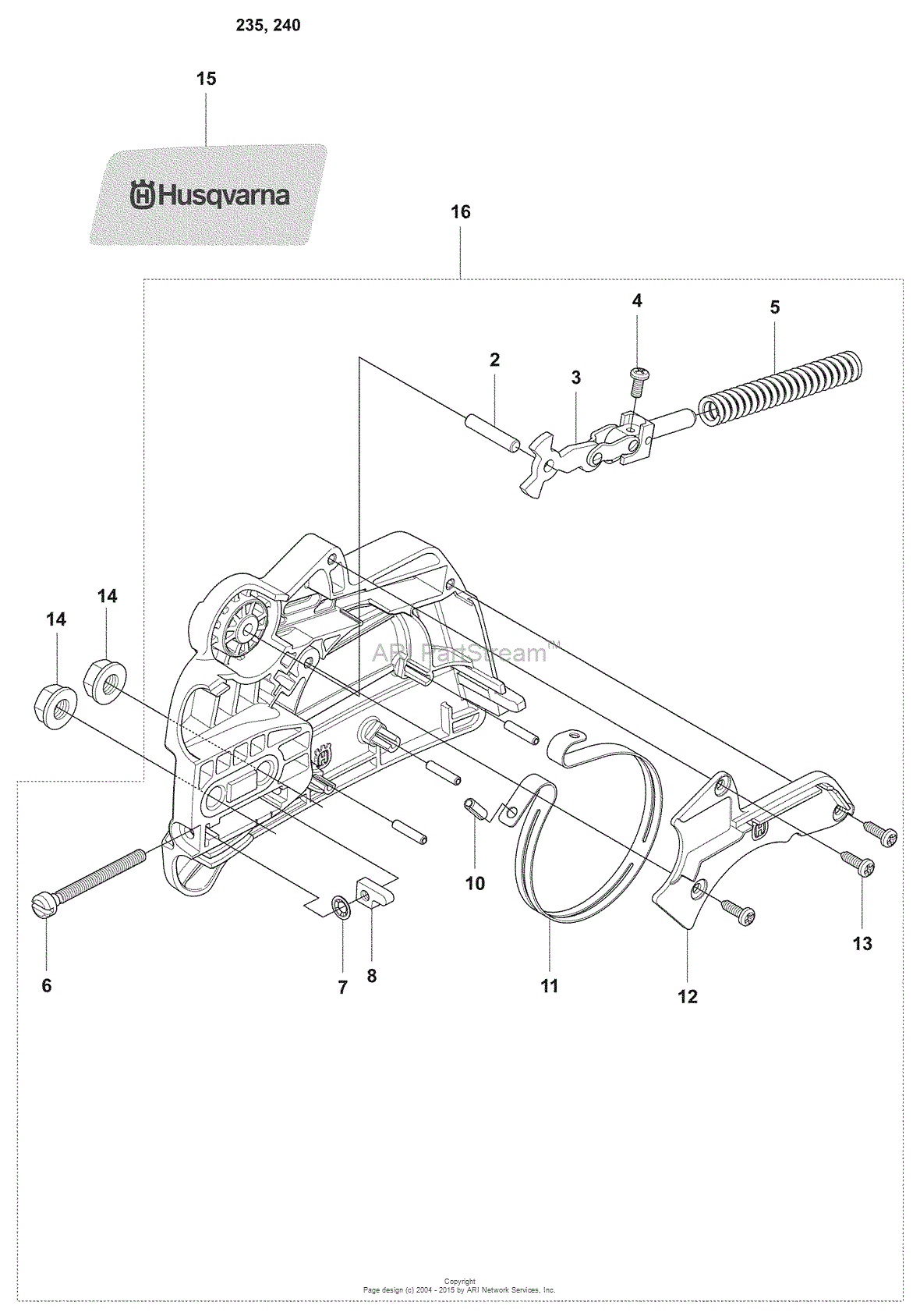 Husqvarna 240 (2008-01) Parts Diagram for Chainbrake
