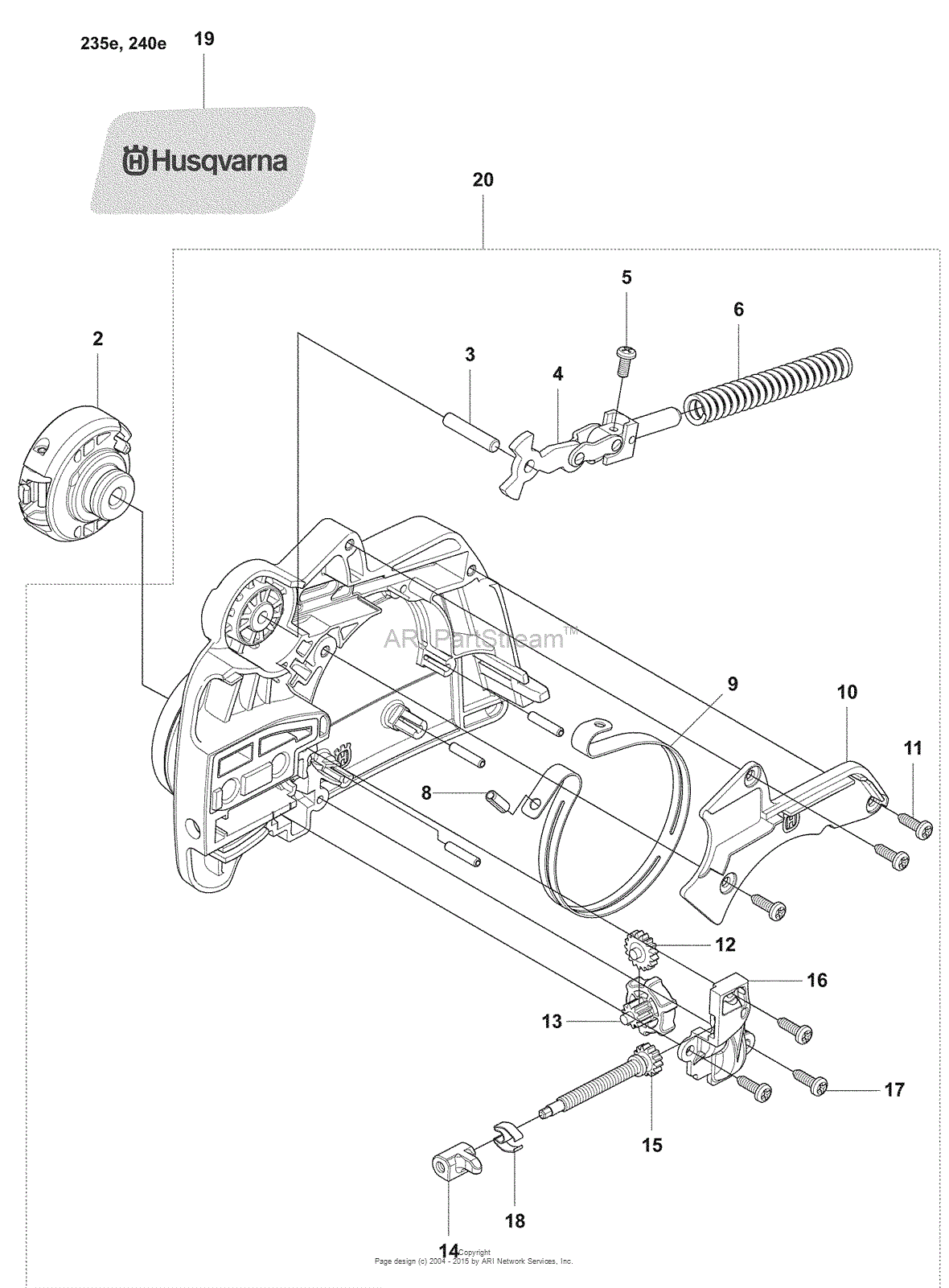 Husqvarna 240 e (2008-01) Parts Diagram for Chainbrake