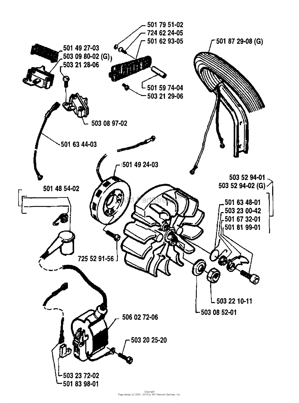 Husqvarna 254 (1994-06) Parts Diagram for Ignition/Flywheel