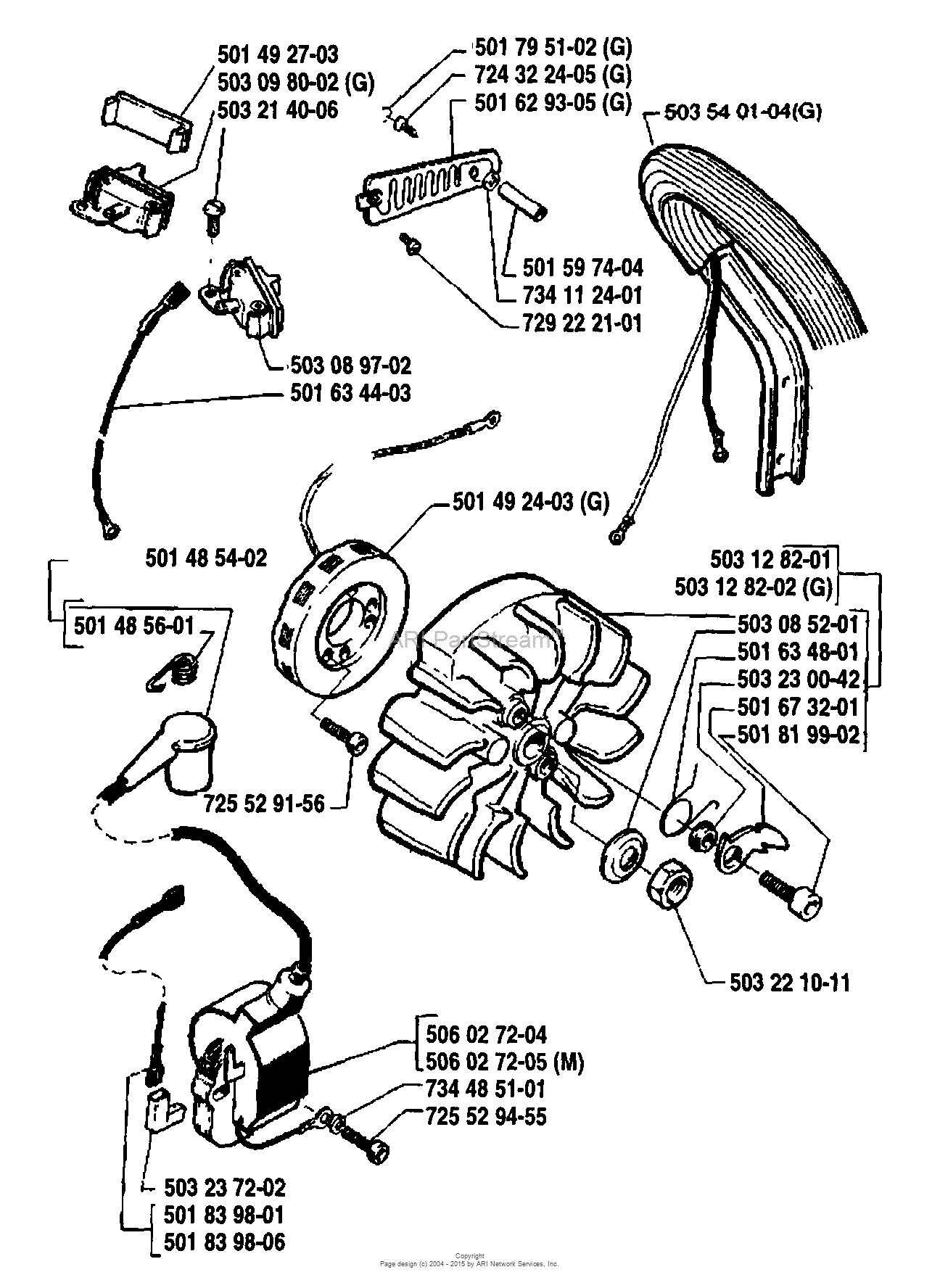 Husqvarna 262 (1991-03) Parts Diagram for Ignition/Flywheel