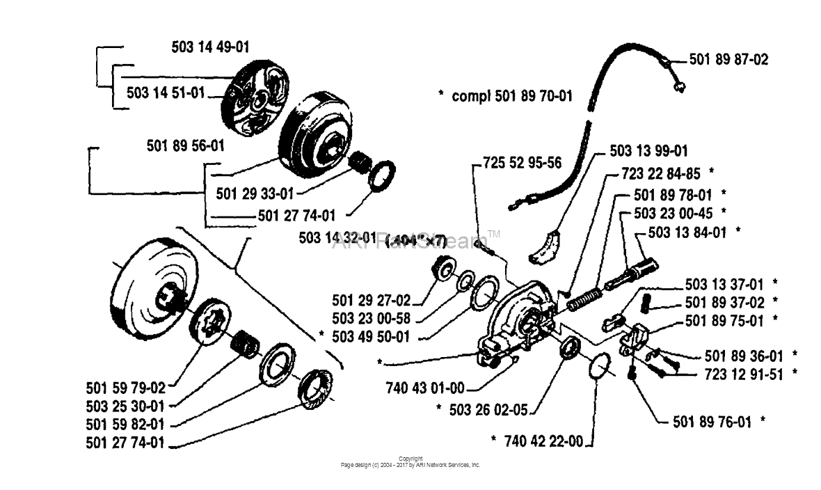 Husqvarna 3120 (1994-06) Parts Diagram for Clutch