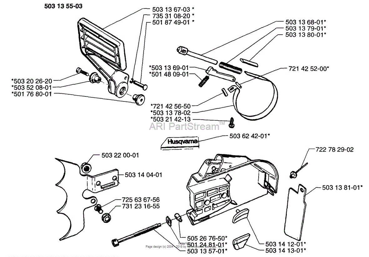 Husqvarna 3120 (1996-01) Parts Diagram for Chain Brake Assembly