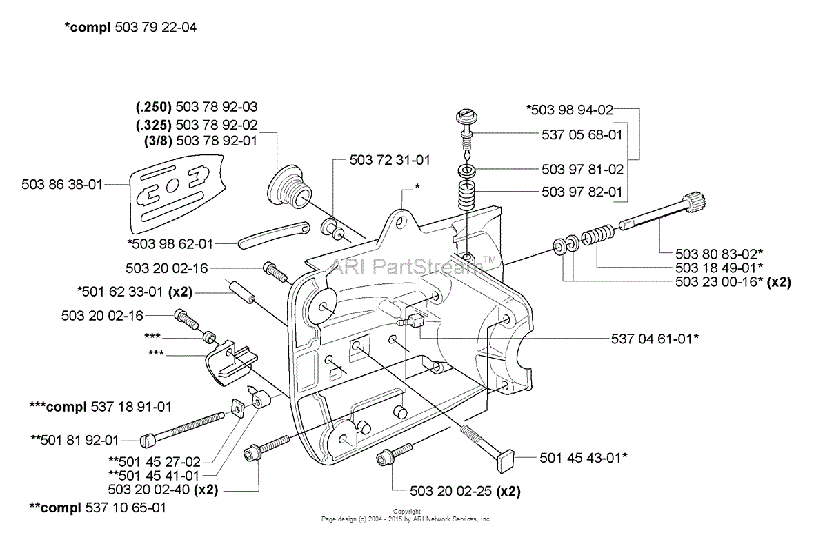 Husqvarna 336 (2006-09) Parts Diagram for Crankcase