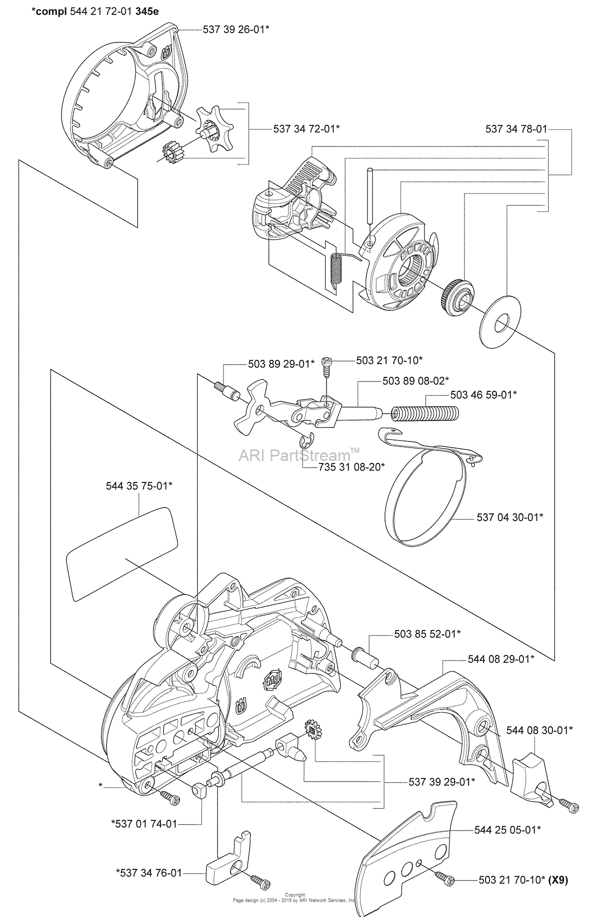 Husqvarna 340 (2007-01) Parts Diagram for Chain Brake