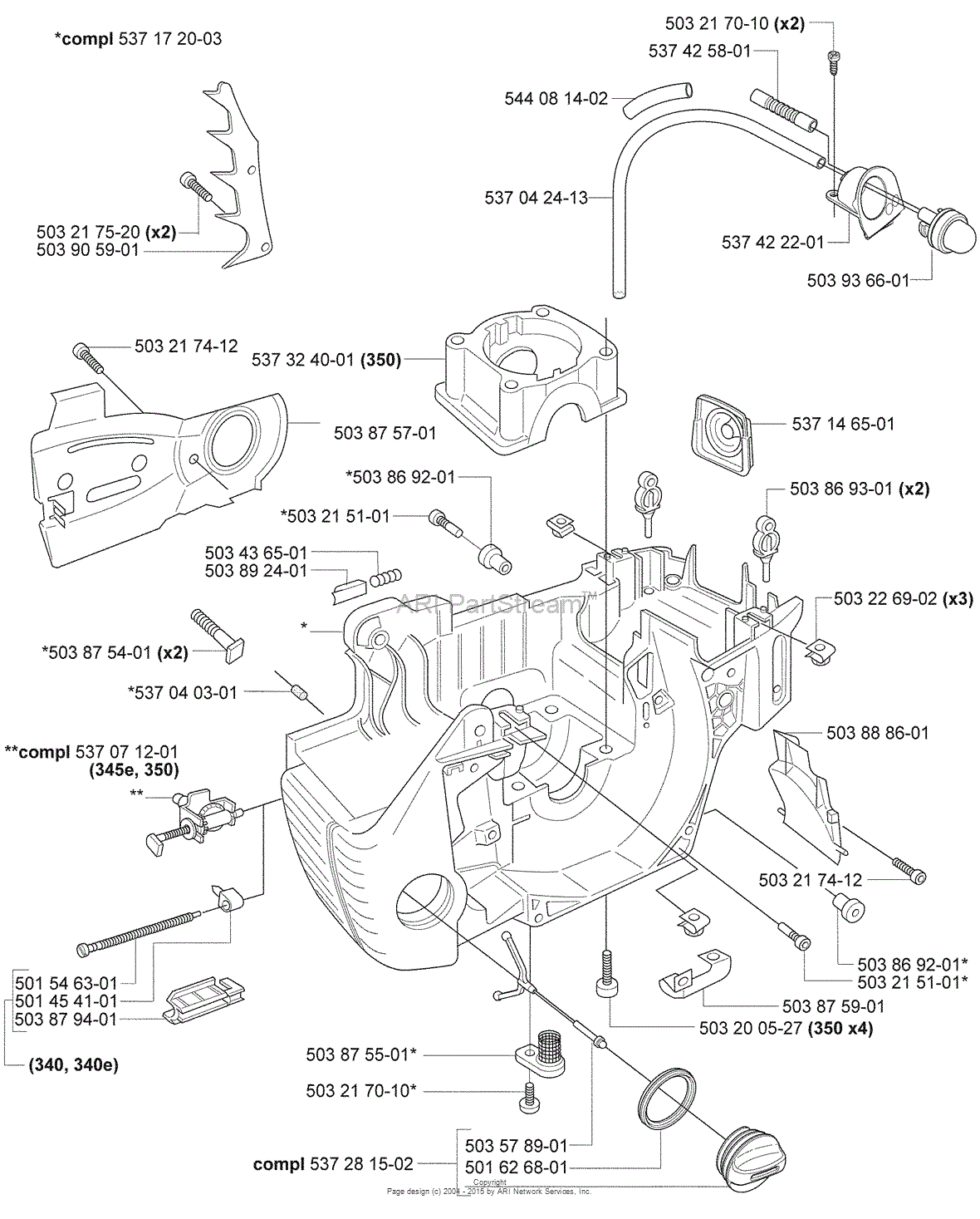 husqvarna chainsaw diagram