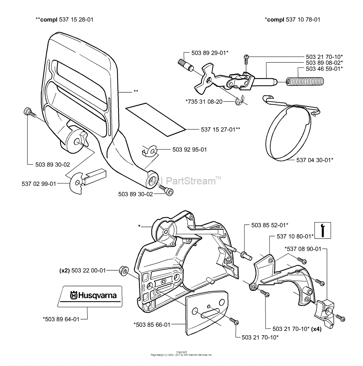 Husqvarna 346 XP (2003-06) Parts Diagram for Chain Brake